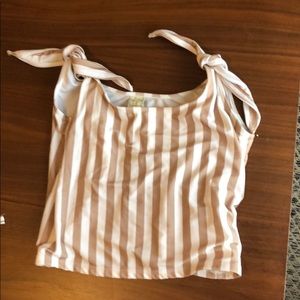 ❌SOLD❌Kortni Jeane tan stripe tank